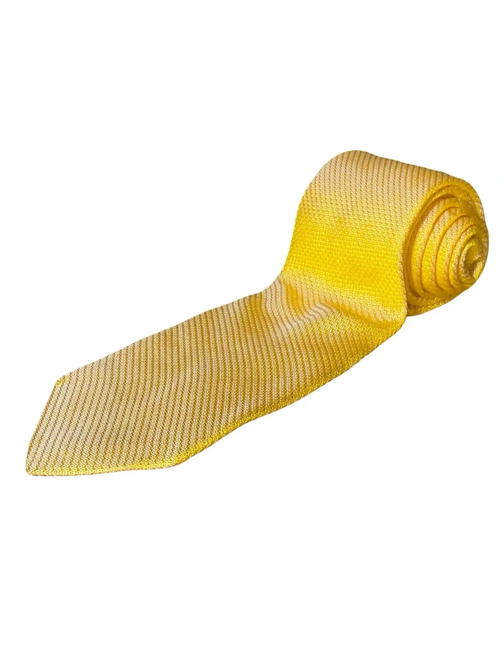 Valentino Yellow Textured Silk Tie